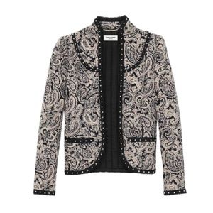 Saint Laurent Stud Embellished Paisley Jacket